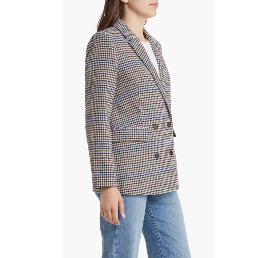 Rails Jac Double Breasted Blazer, Houndstooth Cardinal Pine, NWT, Size M - Picture 5 of 12